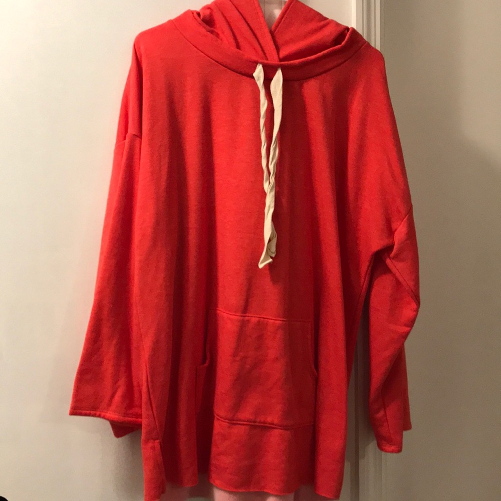 Boutique brand red hoodie with flare sleeves!